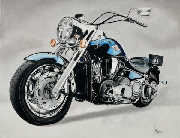 Мотоцикл — картина олією Наталі Кохніченко | Motocycle, oil painting by Natali Kokhnichenko