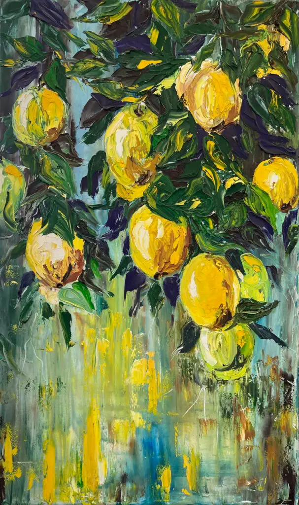 Лимон — картина олією Наталі Кохніченко | Lemon, oil painting by Natali Kokhnichenko