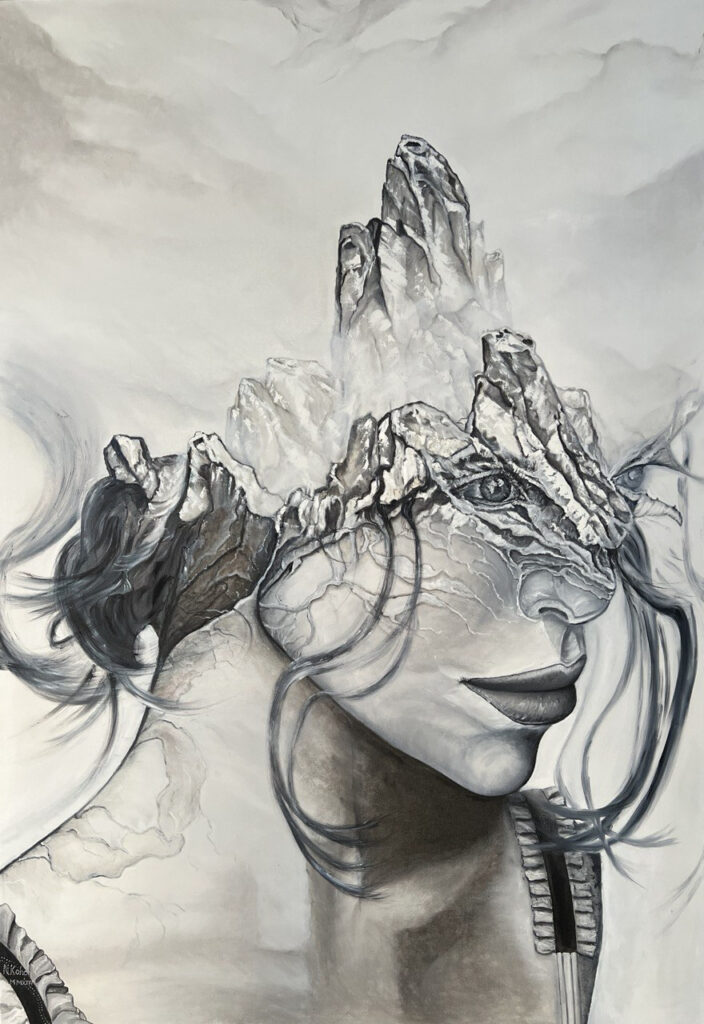 Жінка мріє — картина олією Наталі Кохніченко | A woman dreams, oil painting by Natali Kokhnichenko